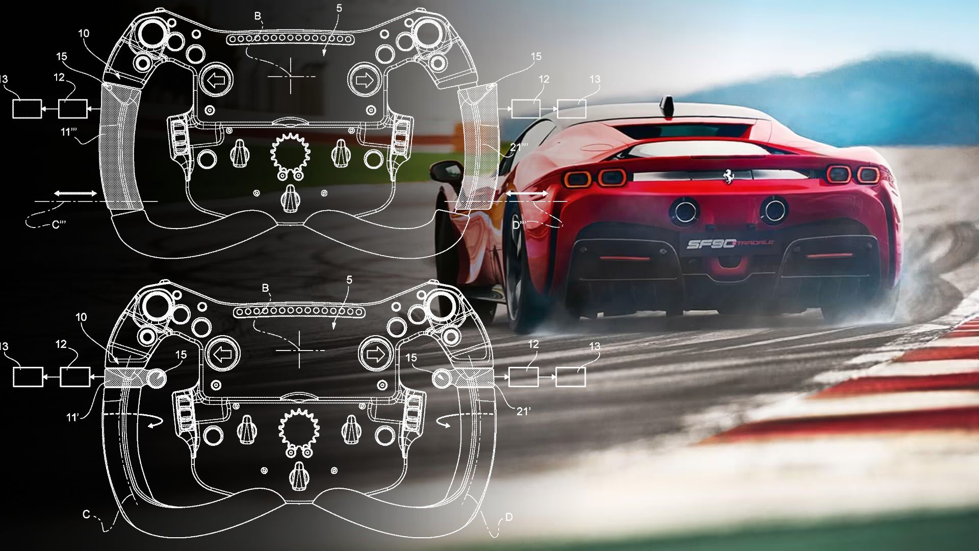 Ferrari Driving God Steering Patent