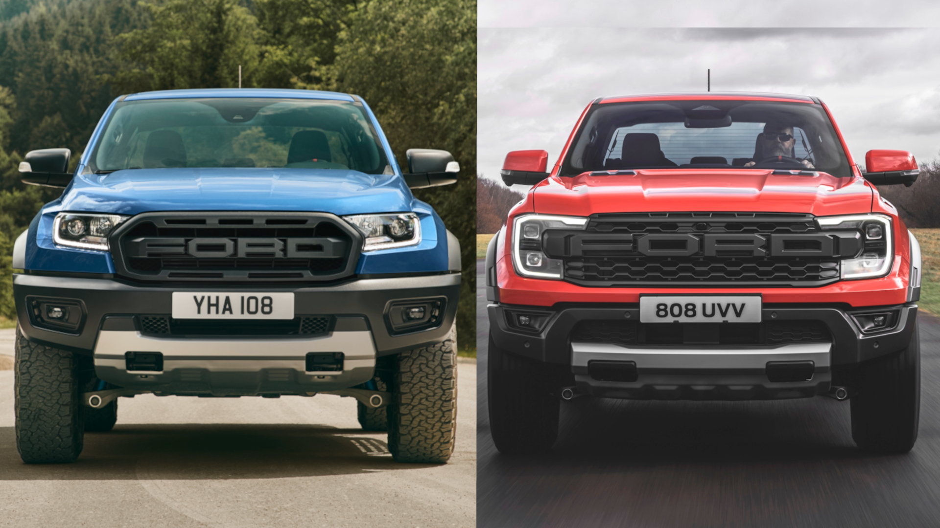 old and new ranger raptor side by side