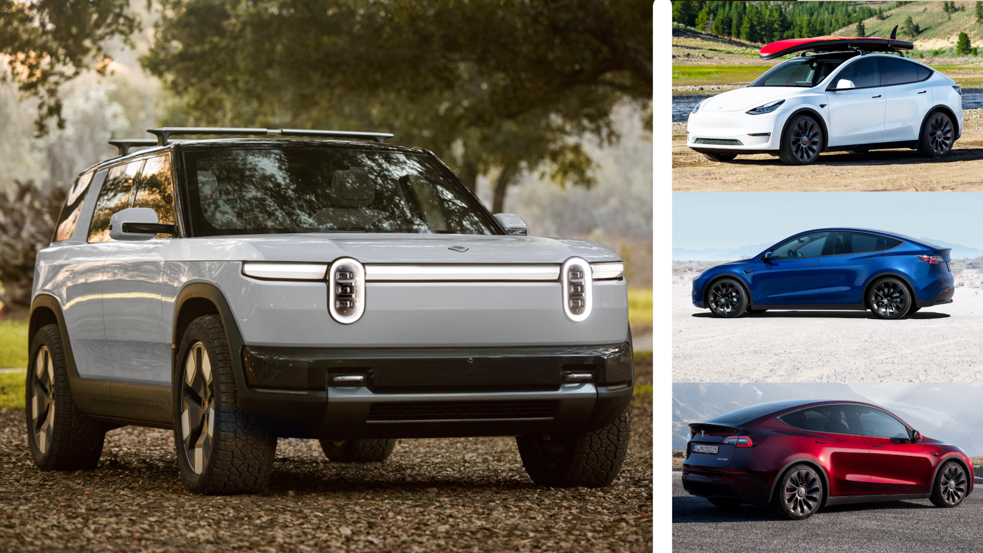 rivian r2 with tesla images