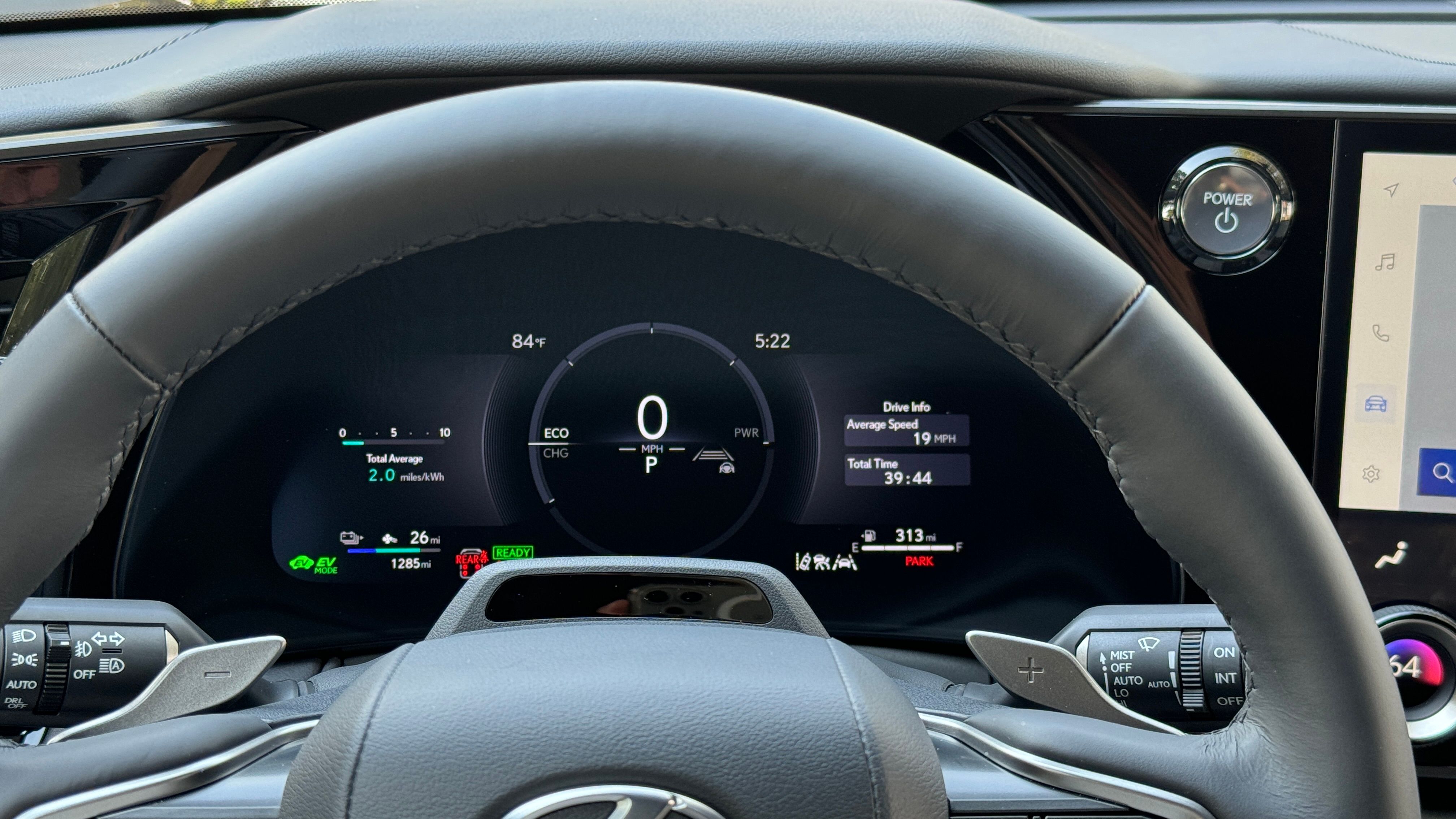 2024 Lexus TX PHEV gauges