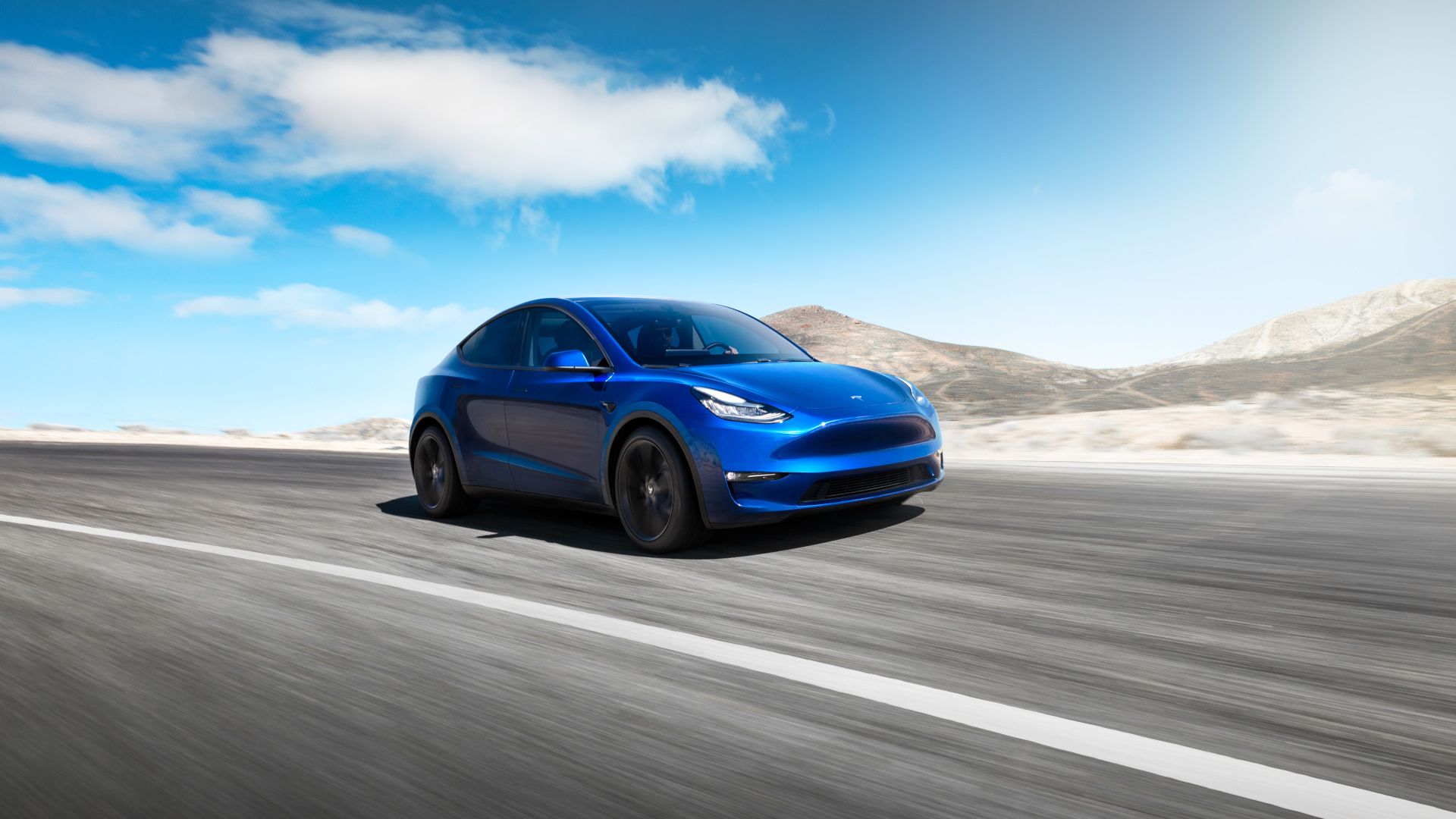 Blue Tesla Model Y