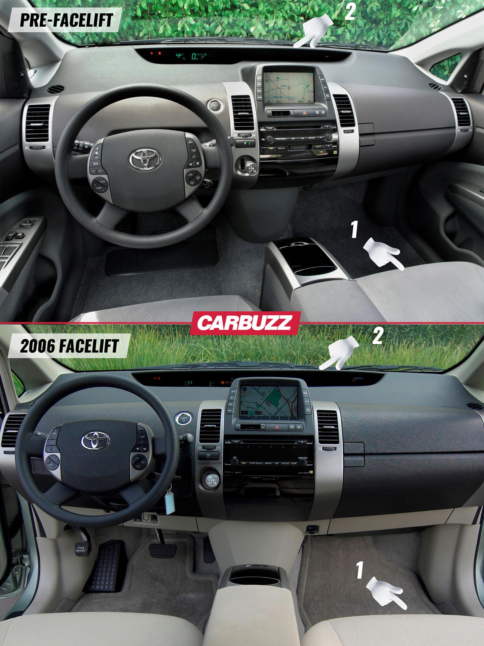 2006-2009 Prius XW20 Facelift Interior Changes