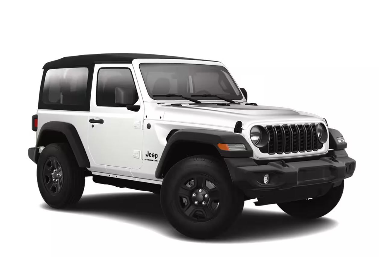 2024 Jeep Wrangler 2 Dr Sport, White and Black