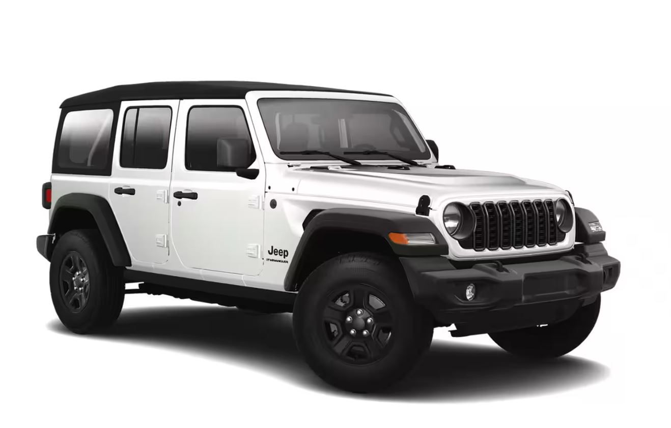 2024 Jeep Wrangler 4 Dr Sport, White/Black