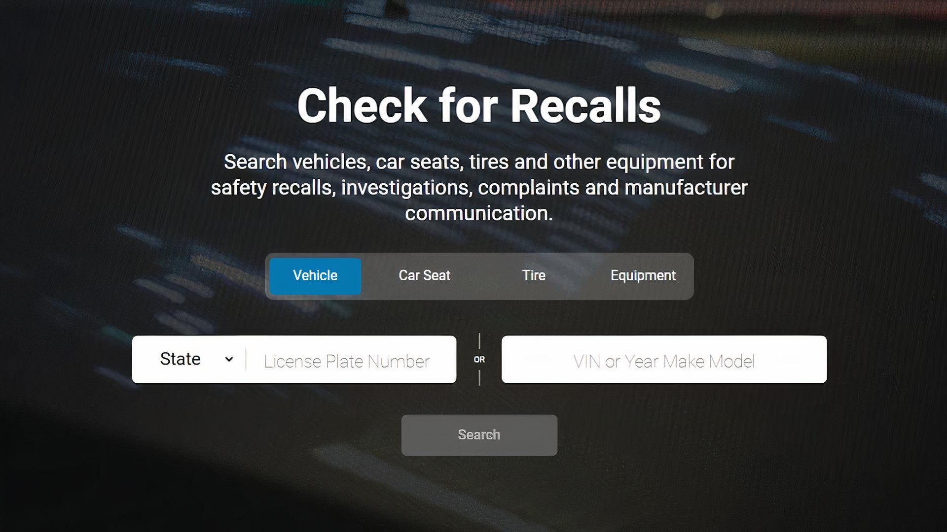 nhtsa recall checker