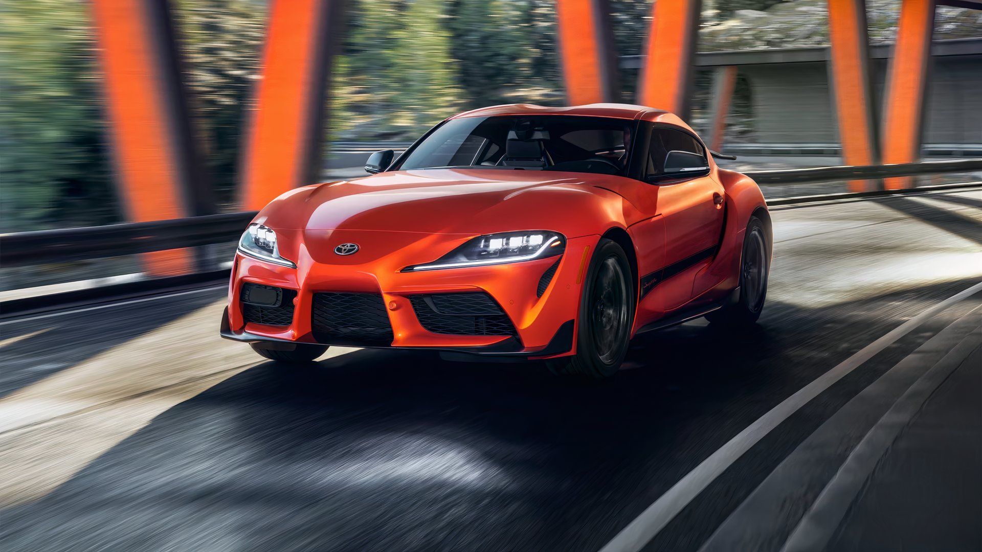 2024 Toyota GR Supra, front quarter view, orange