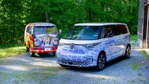 RECAMBO Bumperbescherming Roestvrij Staal Voor VW ID Buzz – Mat Geborsteld, Perfecte Pasvorm, Eenvoudig Te Monteren