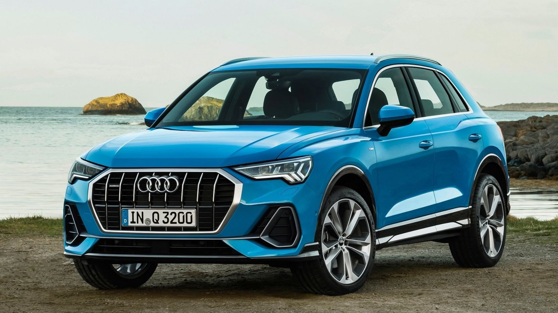 audi q3 front quarter blue