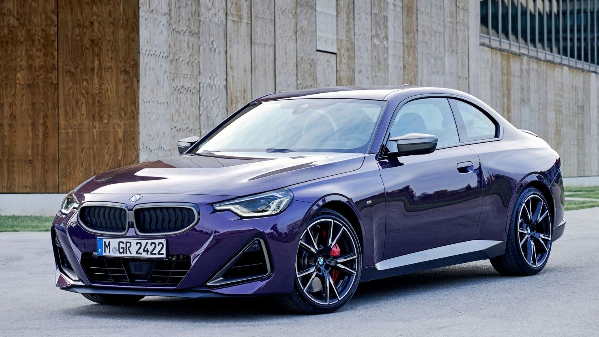 bmw m240i front quarter purple1