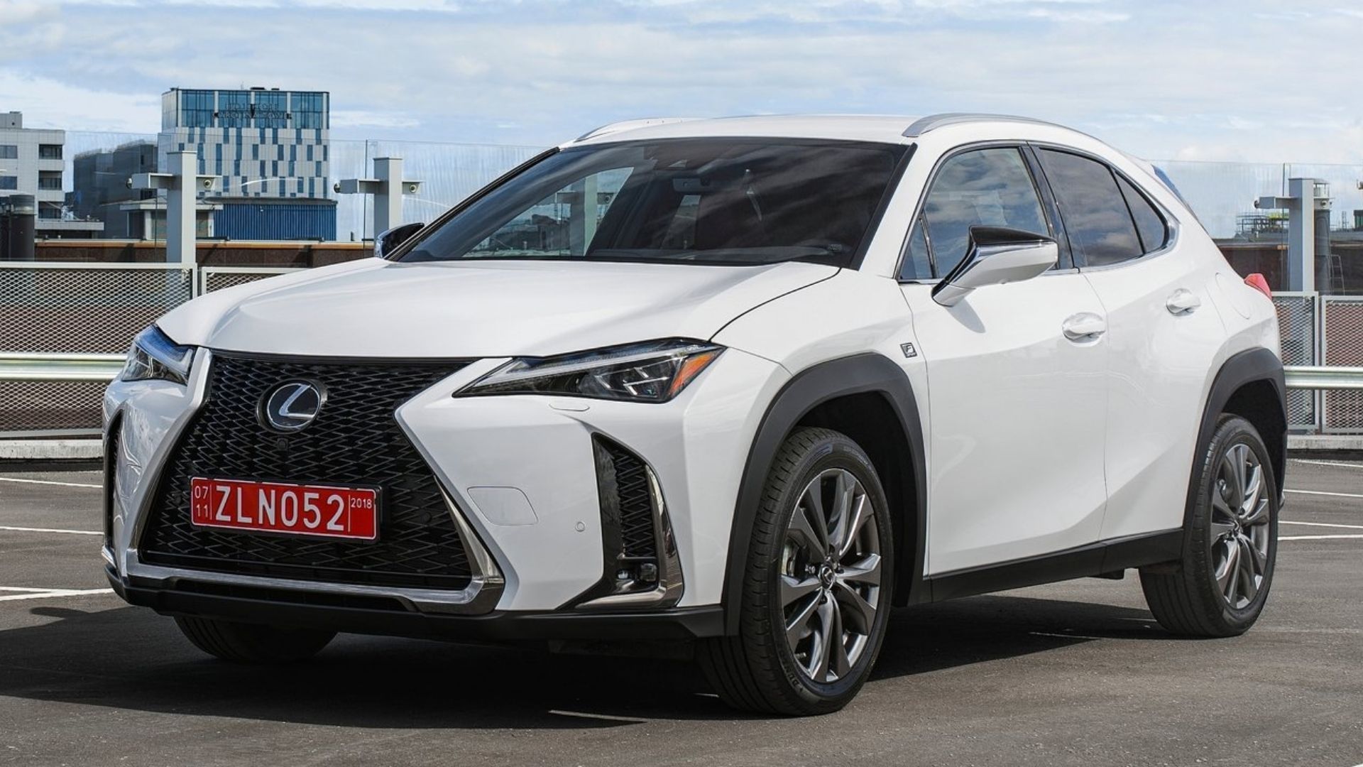 lexus ux front quarter white