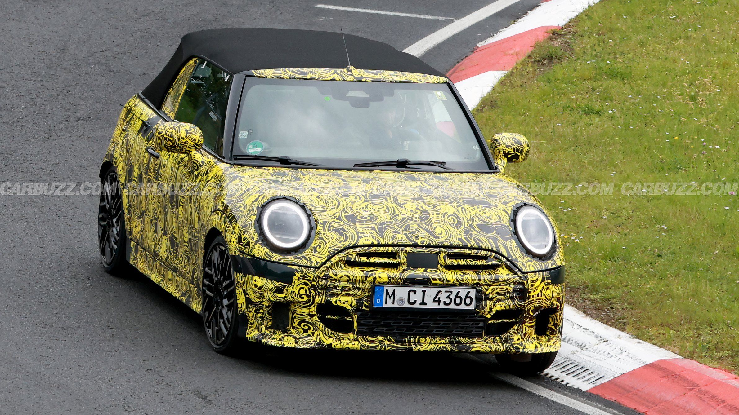 Spy Shots Of The Mini Cooper JCW Convertible Ripping Up The Track