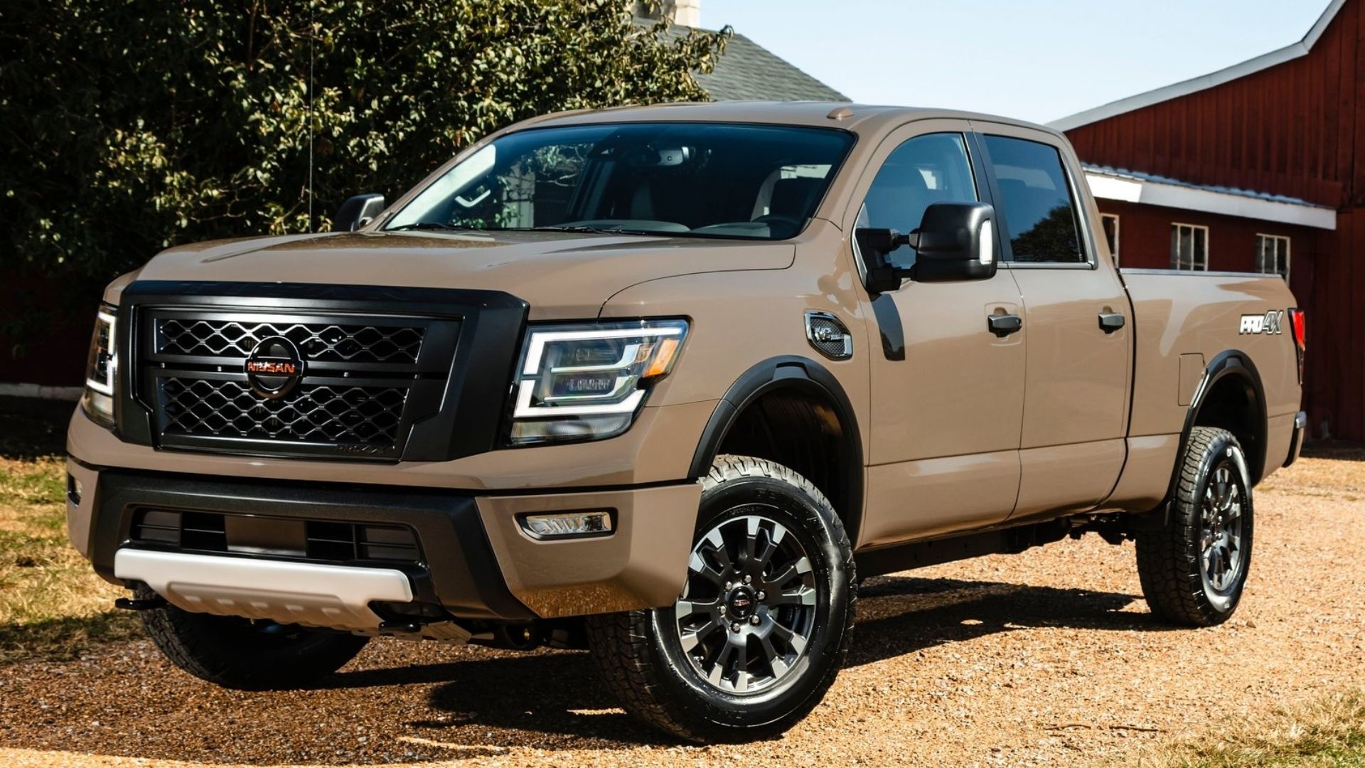 nissan titan xd front quarter brown