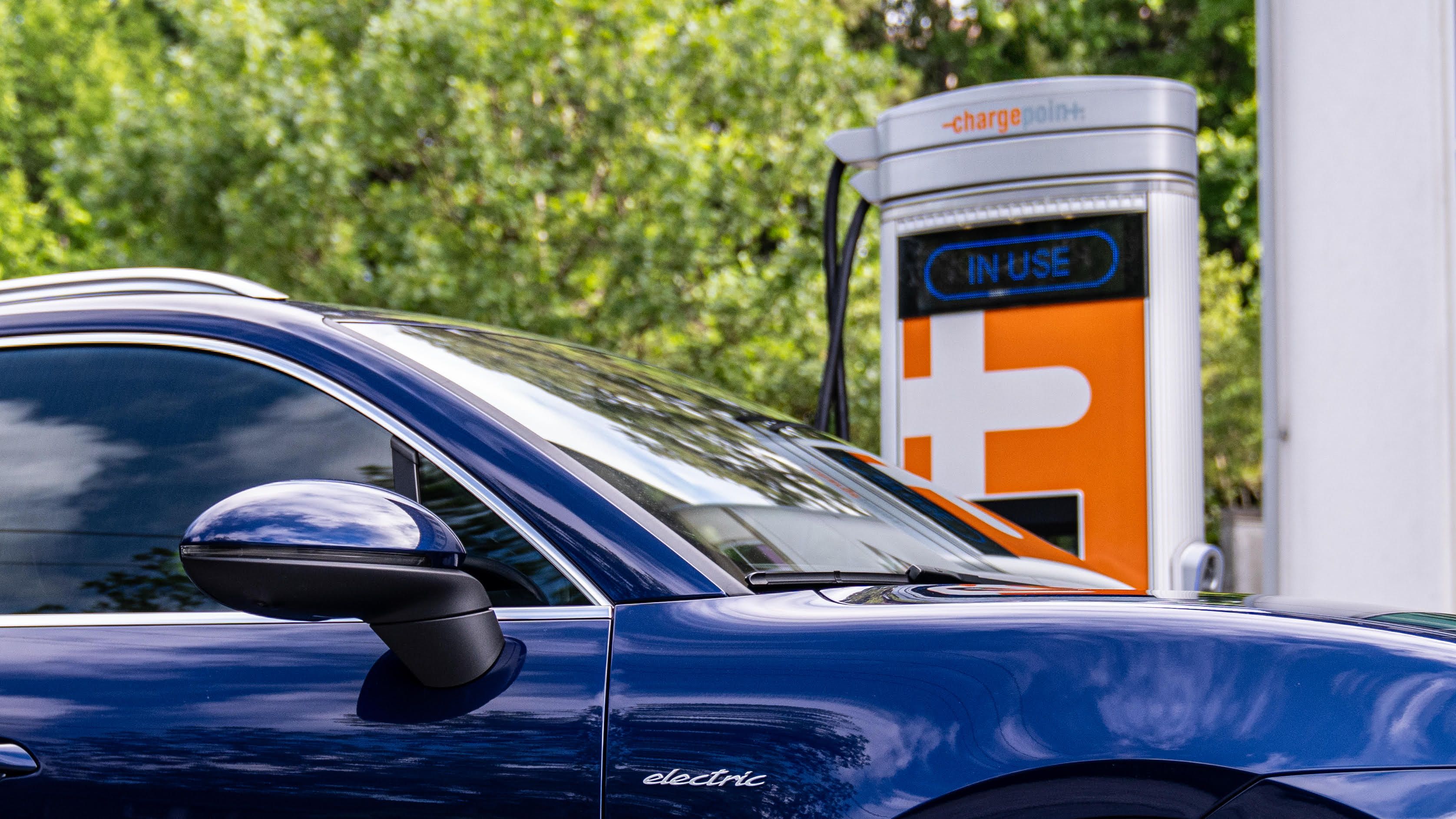 Porsche Macan EV at charging station