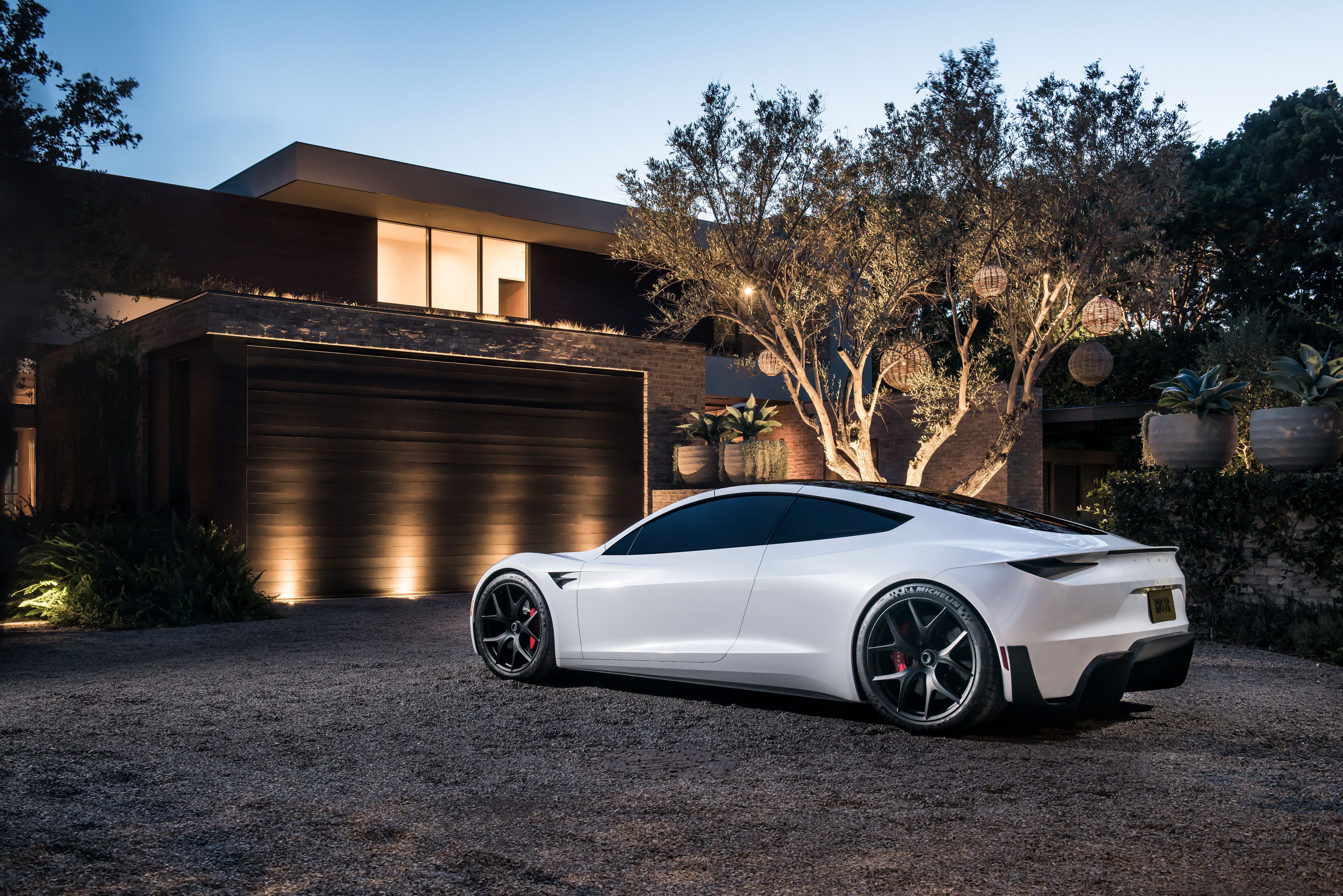 Tesla Roadster 3/4 rear view