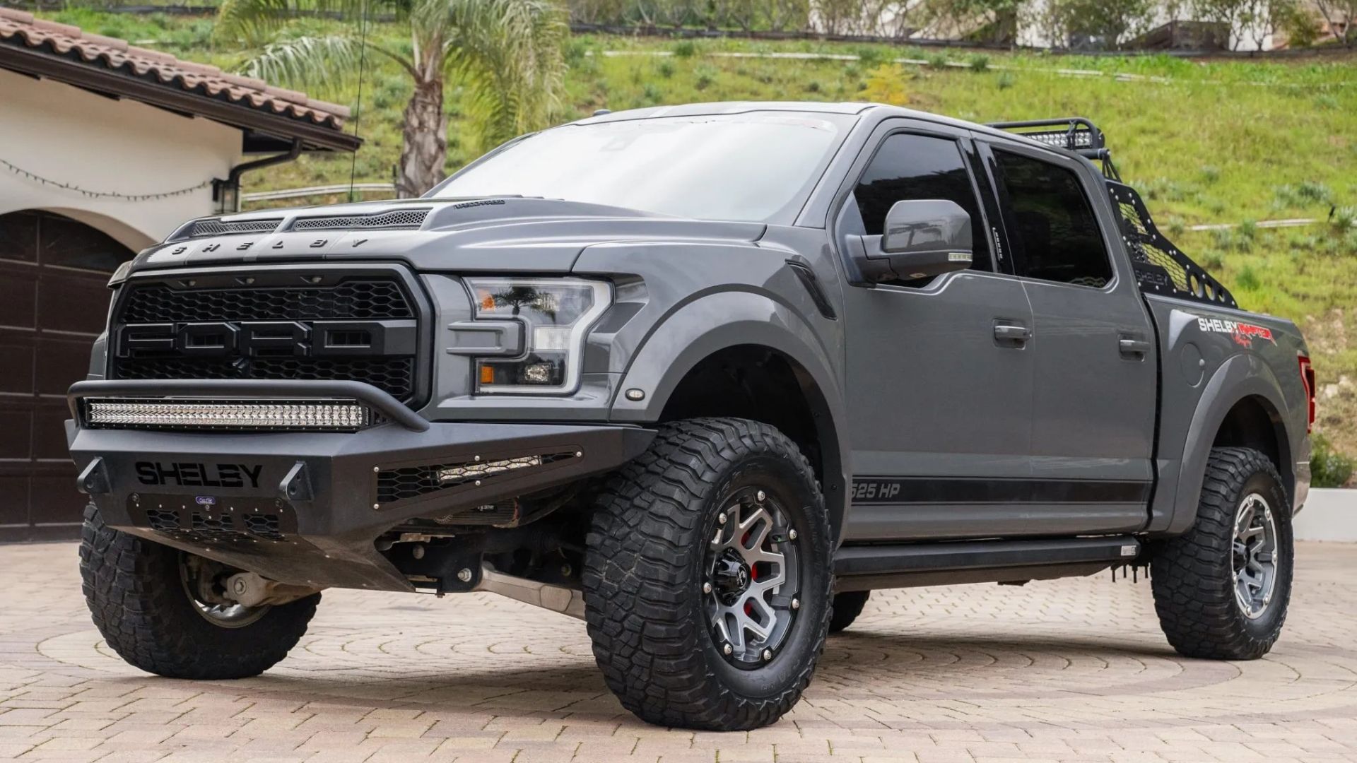 shelby f-150 raptor front quarter gray