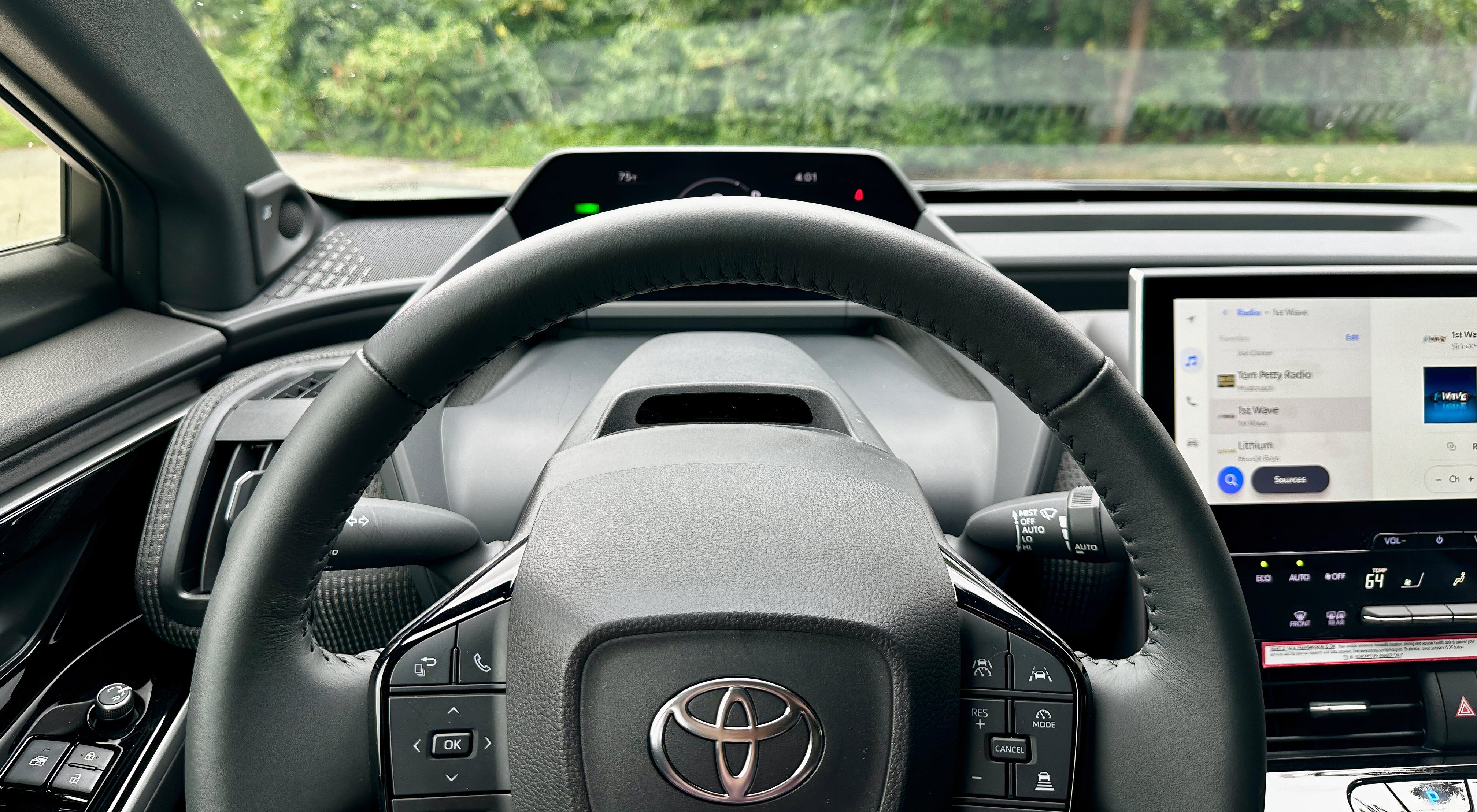 The blocked instrument cluster in the 2024 Toyota bZ4X