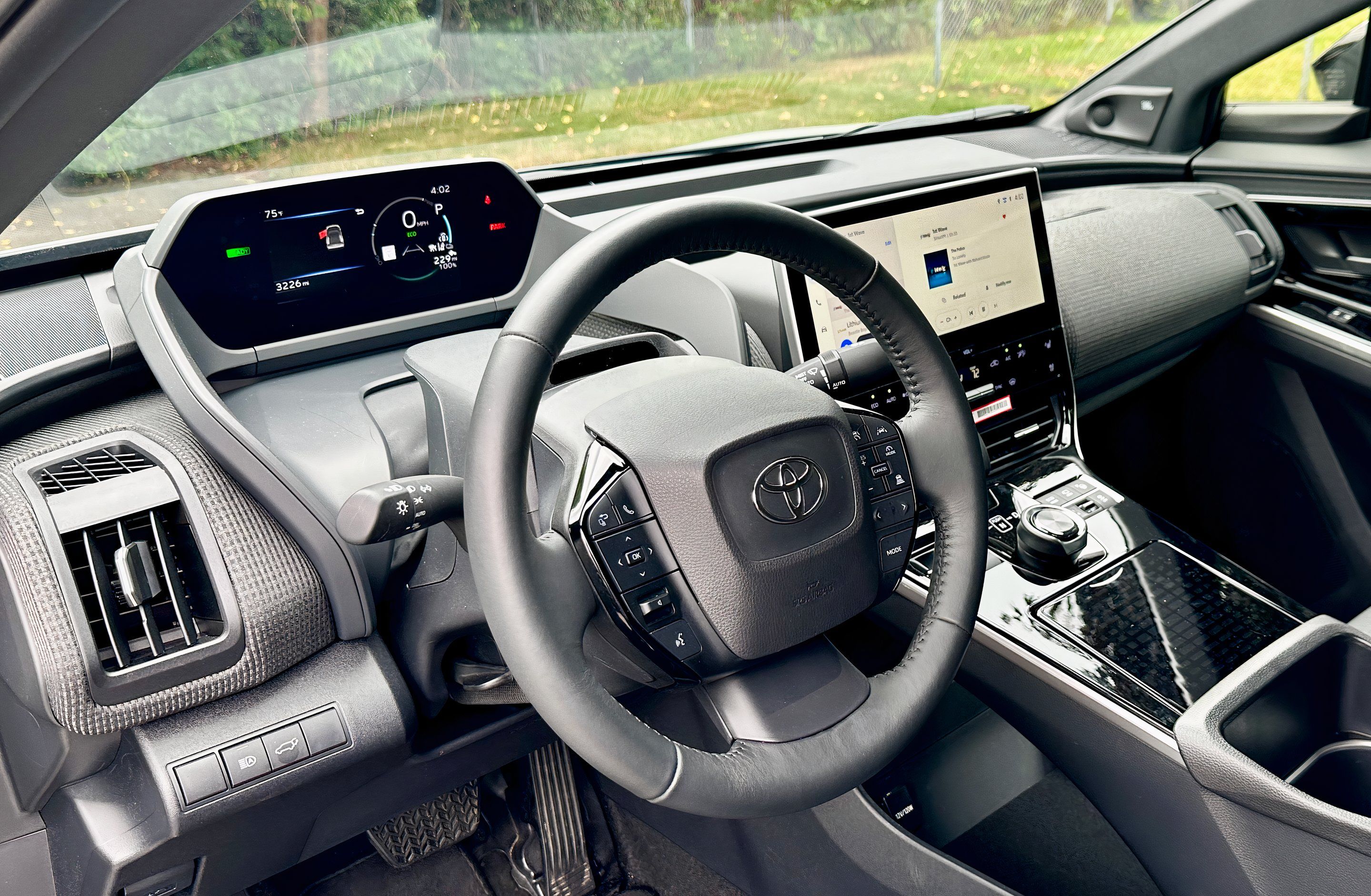 The steering wheel position in the 2024 Toyota bZ4X