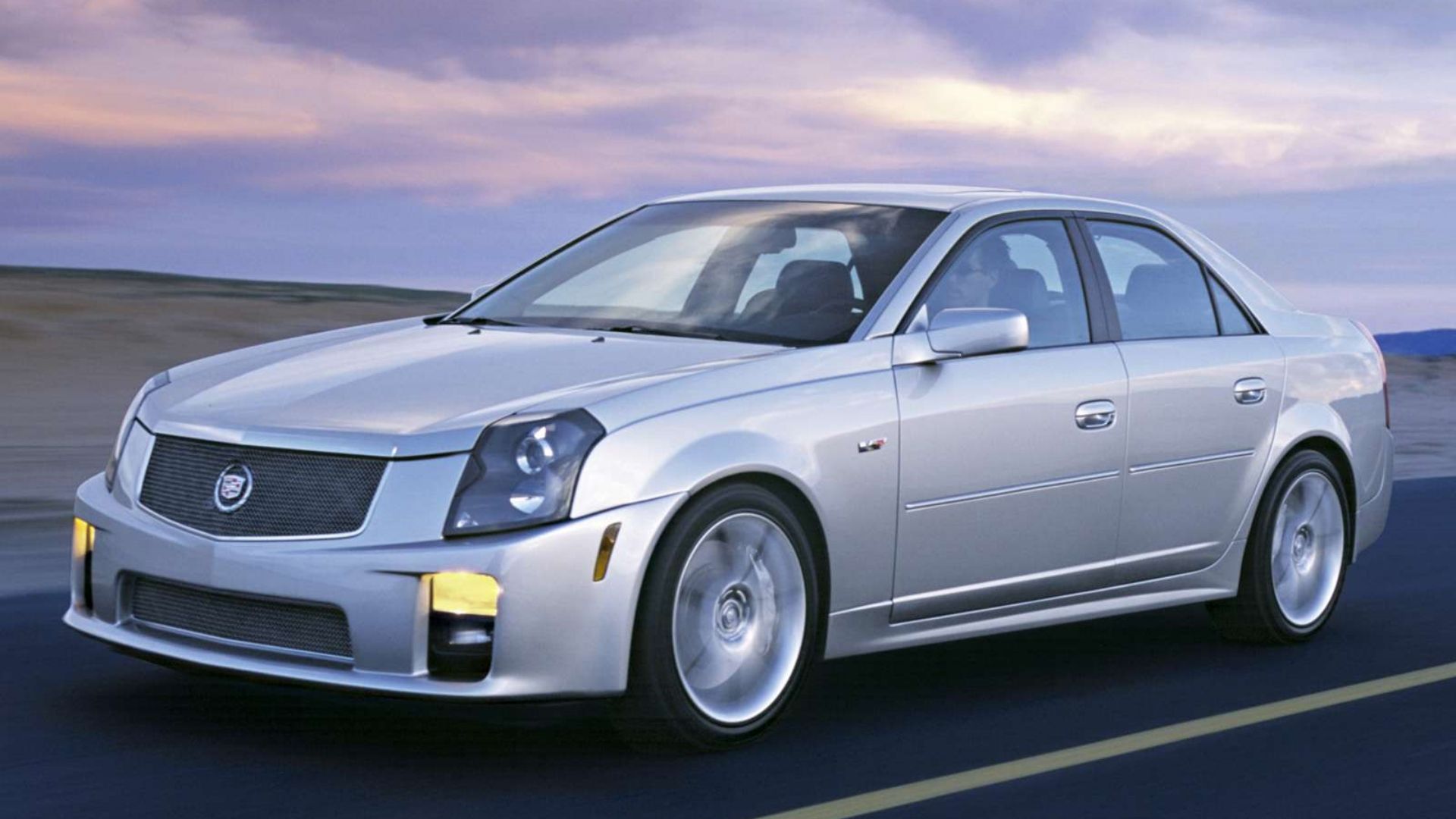 cadillac cts-v front quarter silver