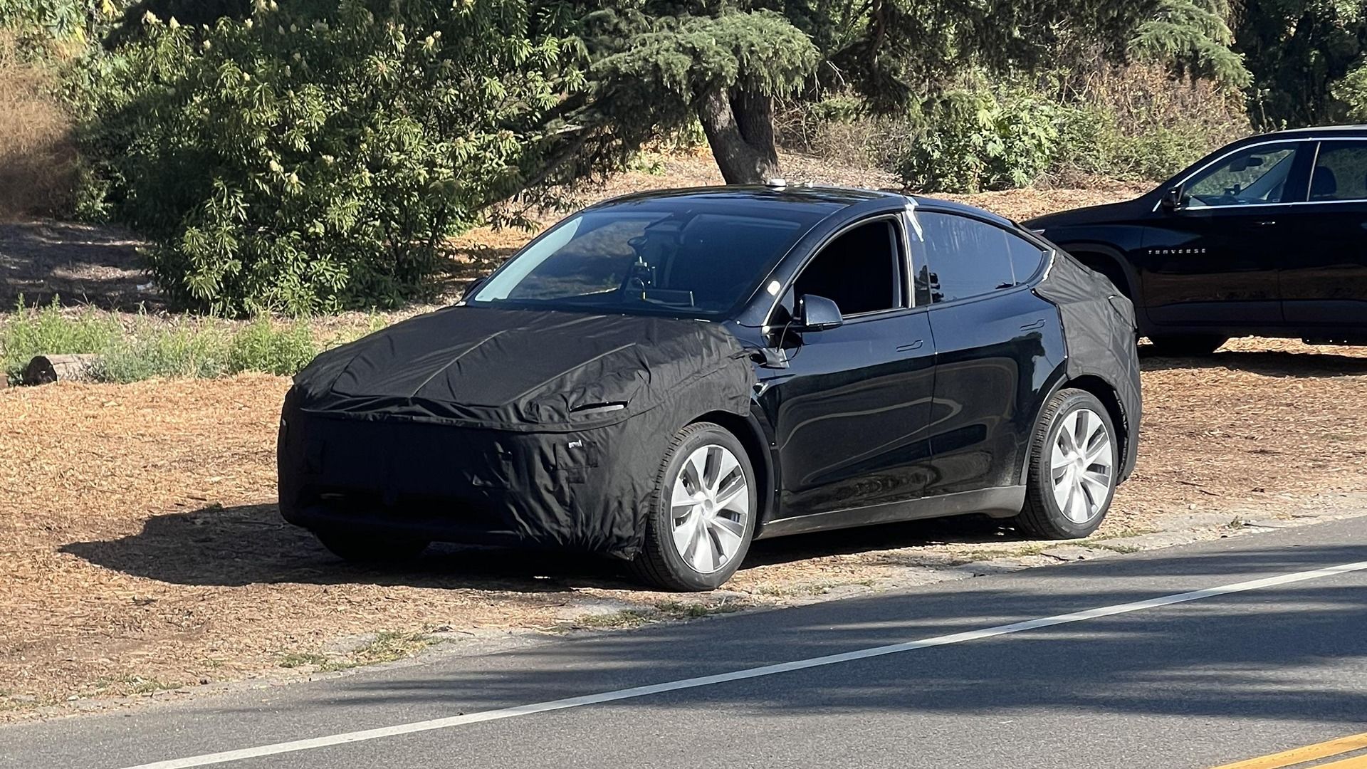 Tesla Model 3 'Juniper' prototype 3/4 front view