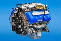 Ford Modular V8 engine, closeup of block