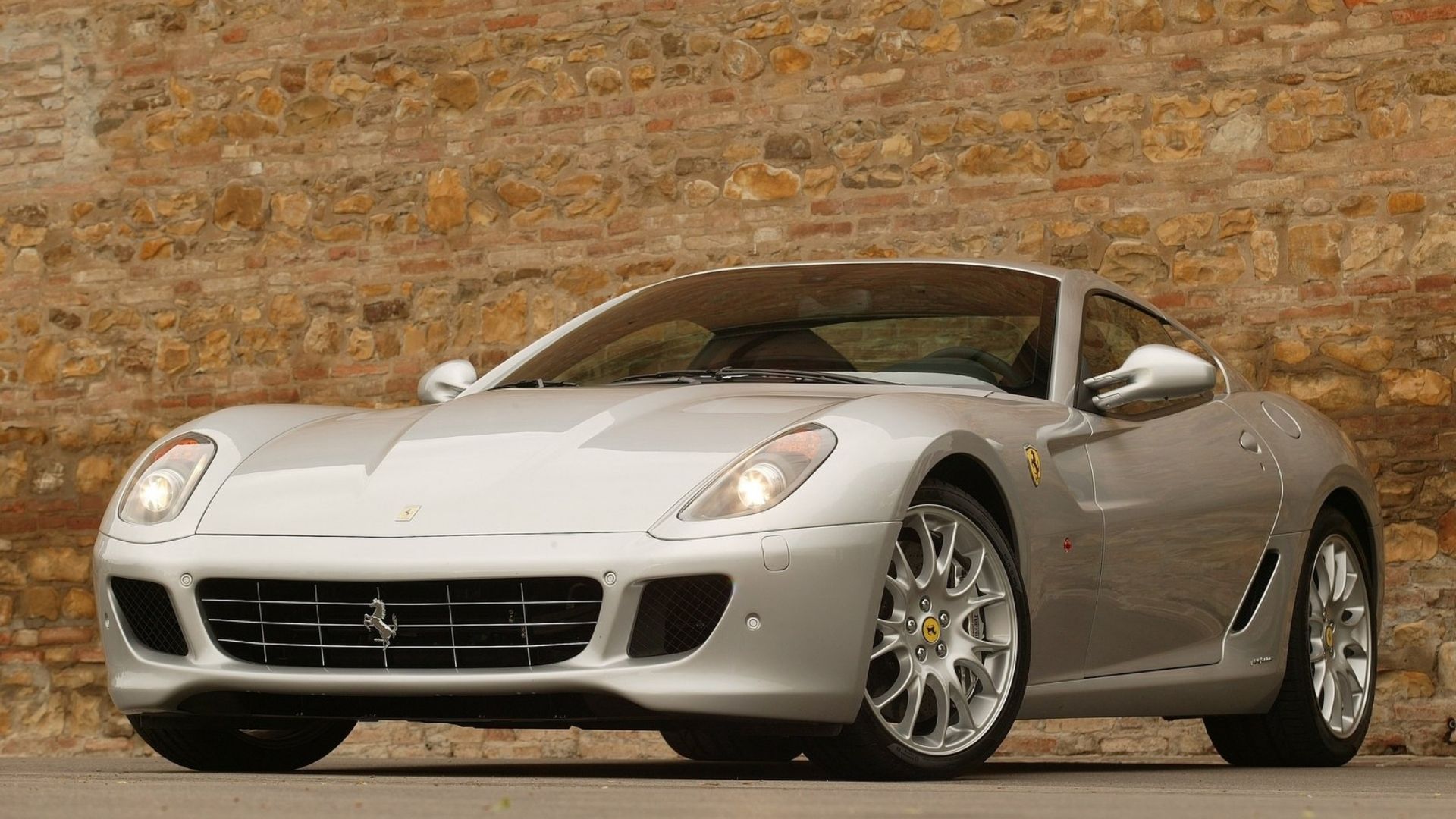 ferrari 599 front quarter silver