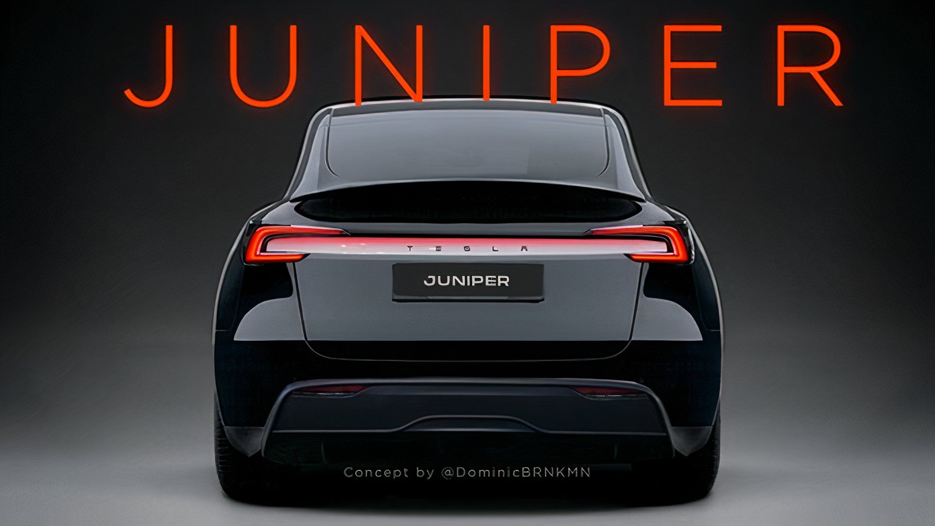 Tesla Model Y Juniper rendering rear view