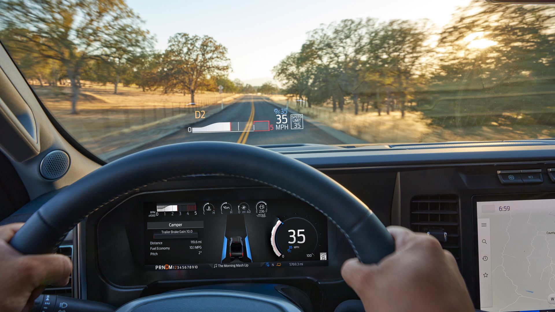 2023 Ford Super Duty Heads Up Display