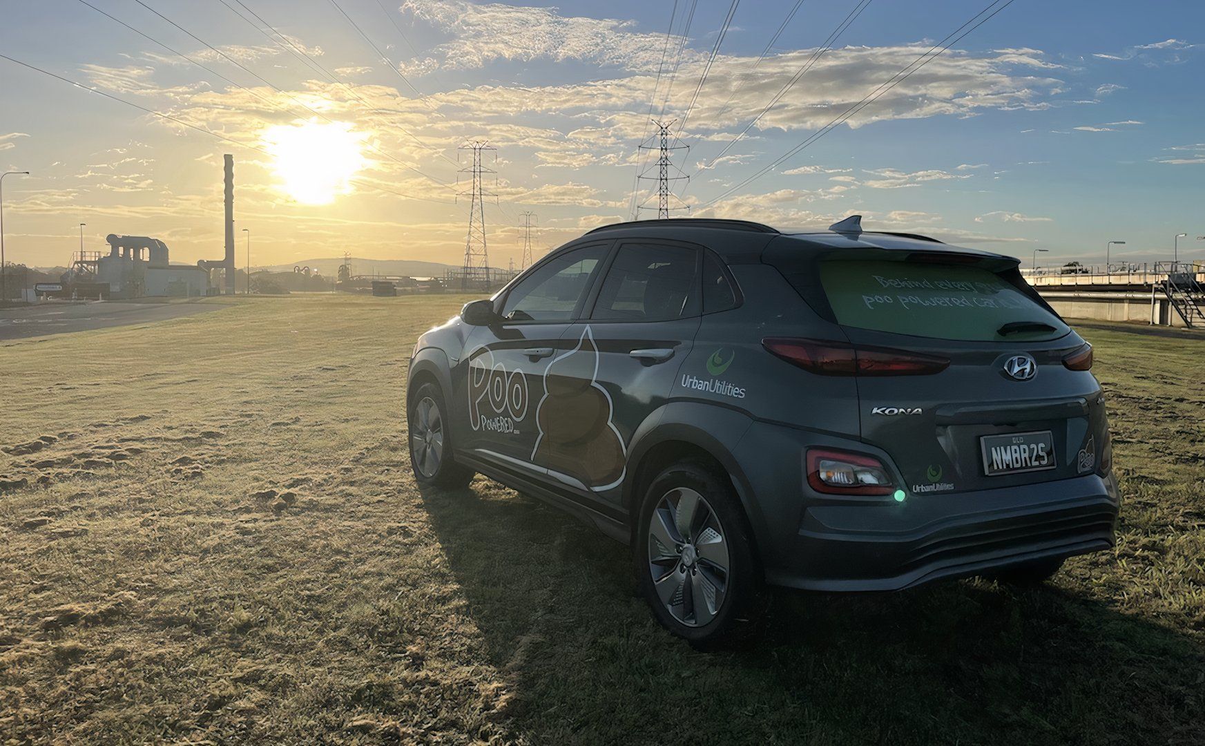 Human Poo-Powered Hyundai Kona EV