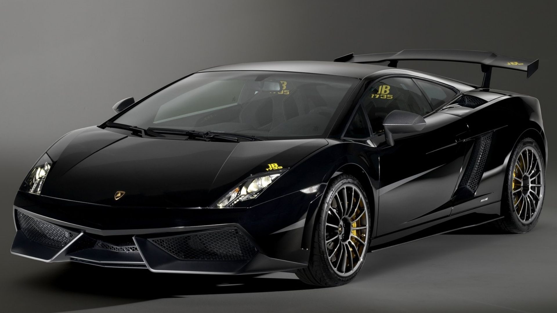 lamborghini gallardo superleggera lp570-4 front quarter black