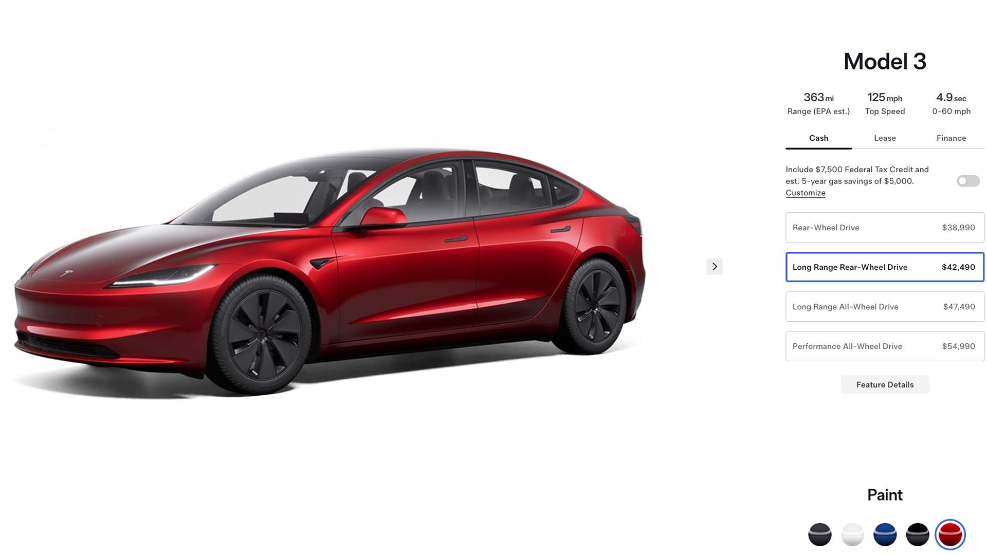 Tesla's New Model 3 Long Range RWD Finally Breaks The 350-Mile Barrier