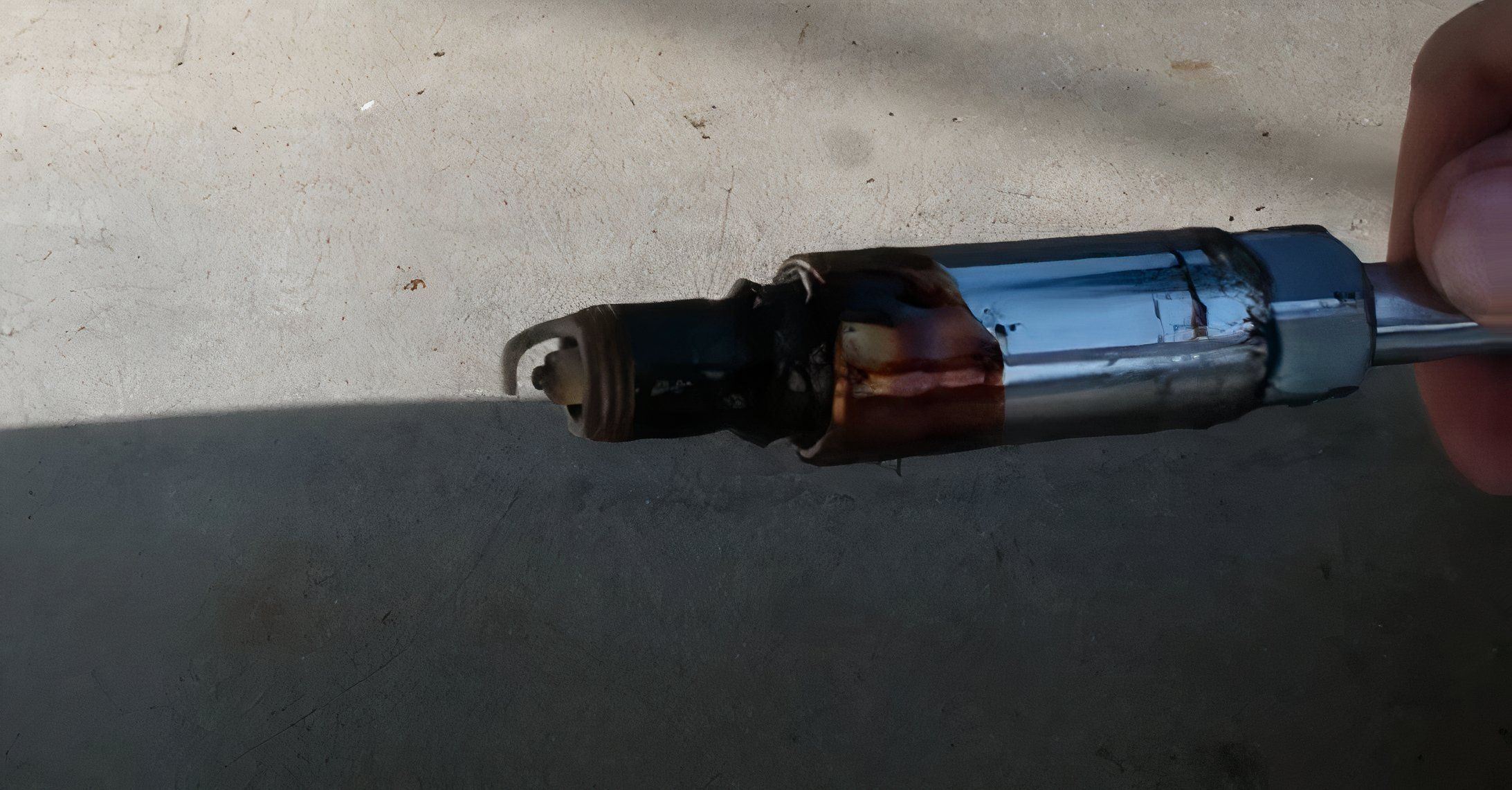 Oil saturated spark plug