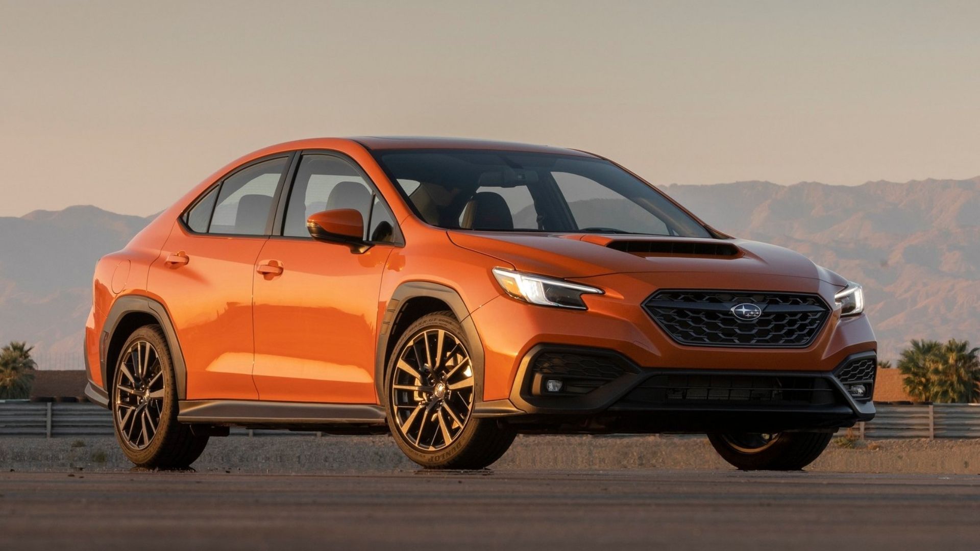 subaru wrx front quarter orange