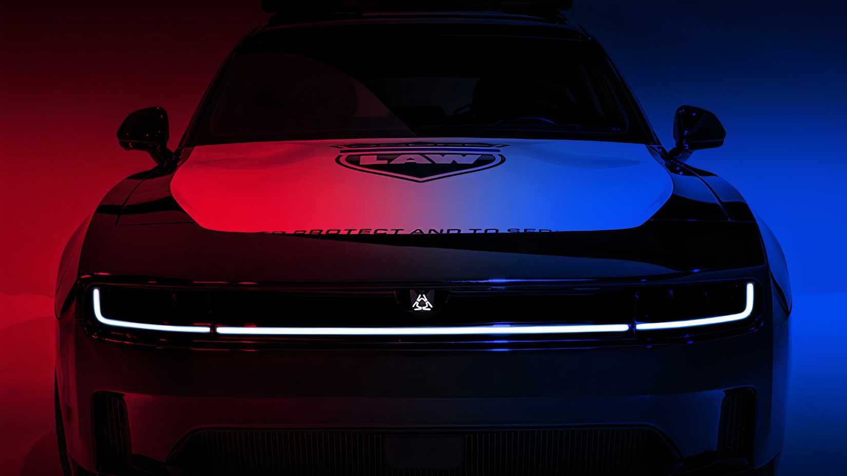 Dodge Charger Daytona police concept - front view teaser