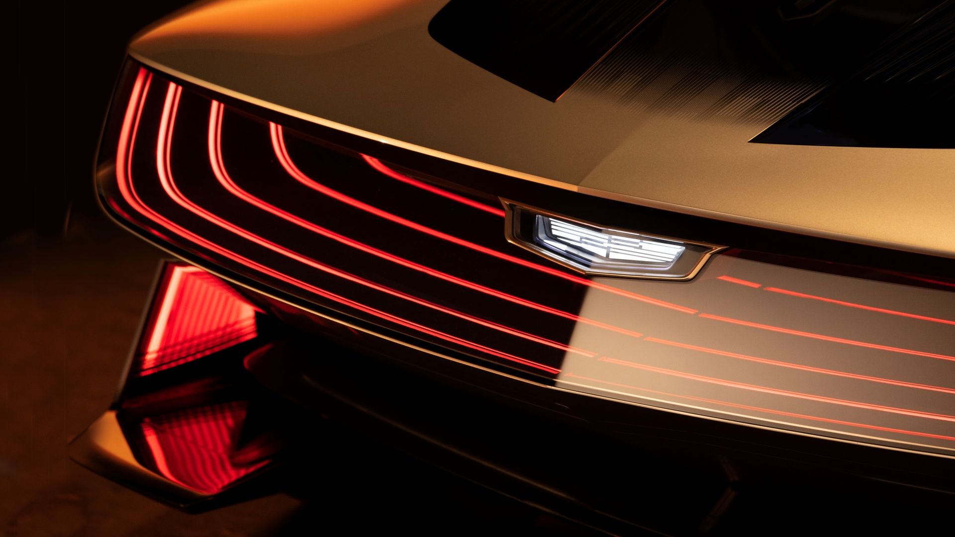 A close view of the Cadillac Opulent Velocity rear lights