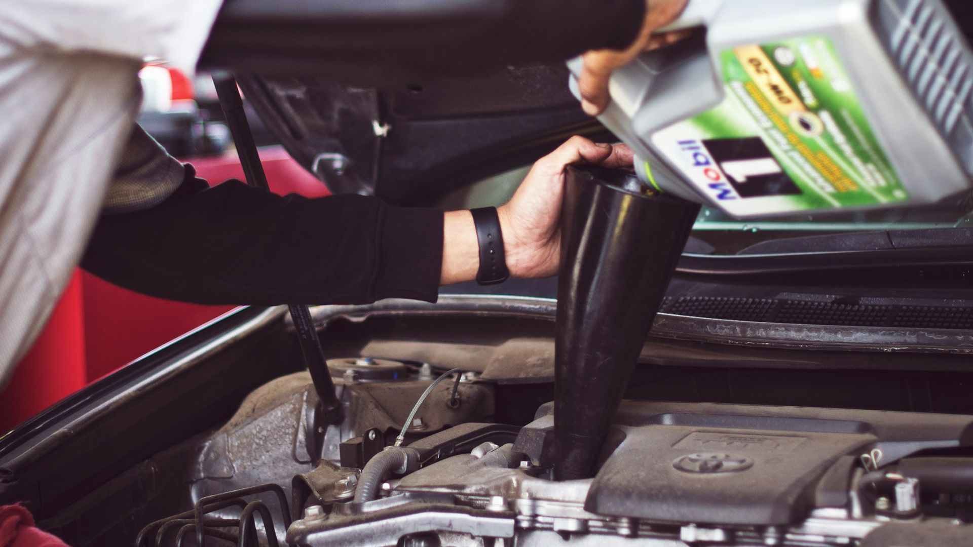 Car engine bay