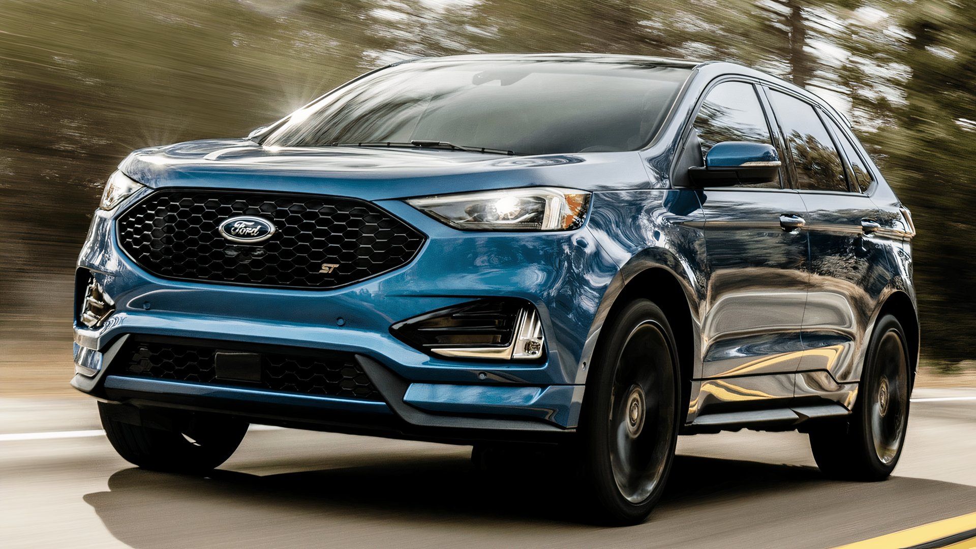 2019 Ford Edge ST Blue Передний угол вождения