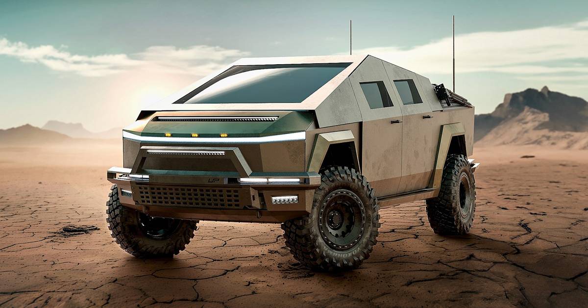 tesla-cybertruck-military-tactical-unplugged-performance-up-fit-archimedes-defense-front-quarter-desert-shot pentagon big tech tesla cybertruck: 2026 Era for Defense Revolution and Technology