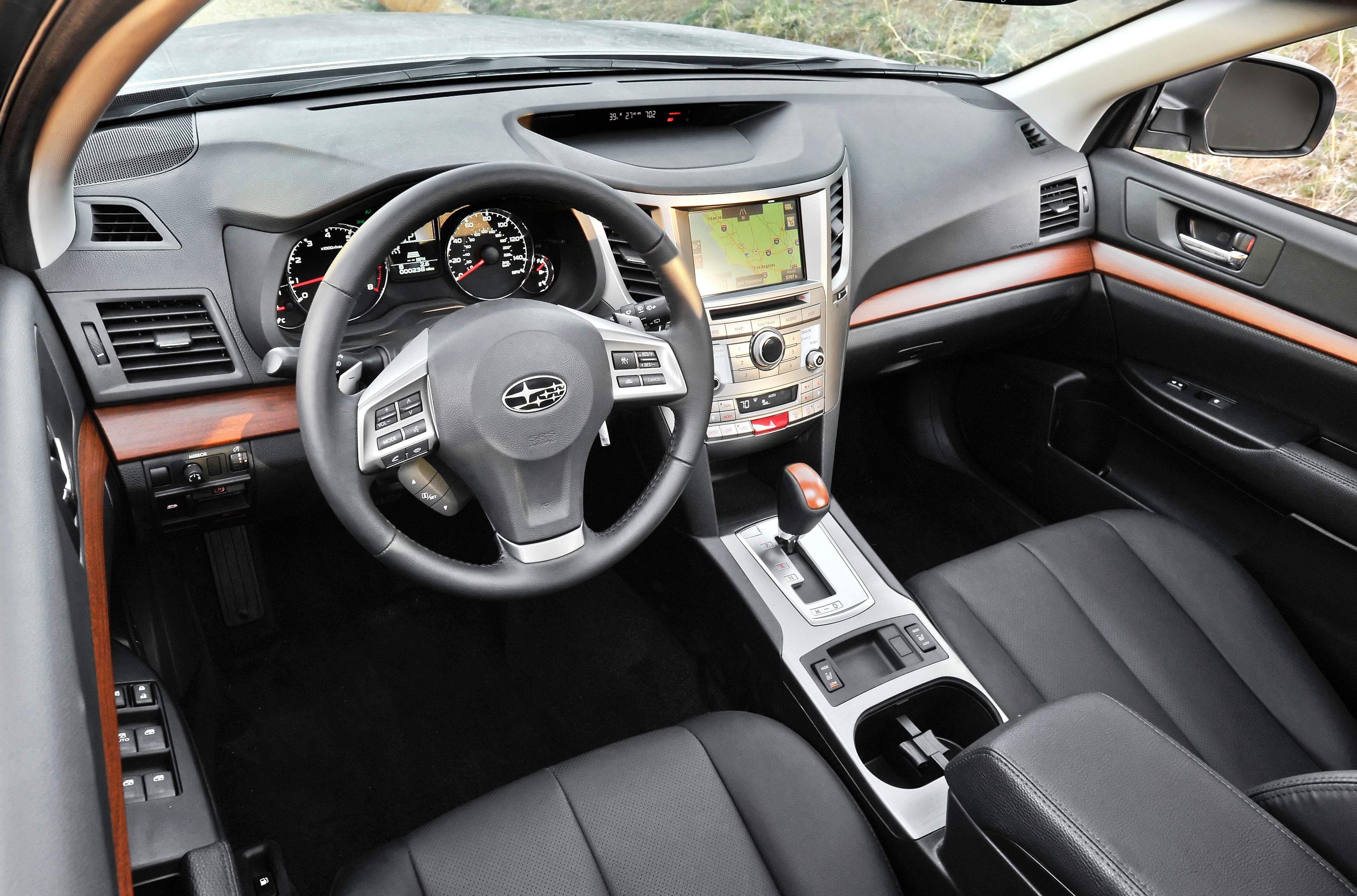 Subaru Outback Interior, Black/Wood Trim