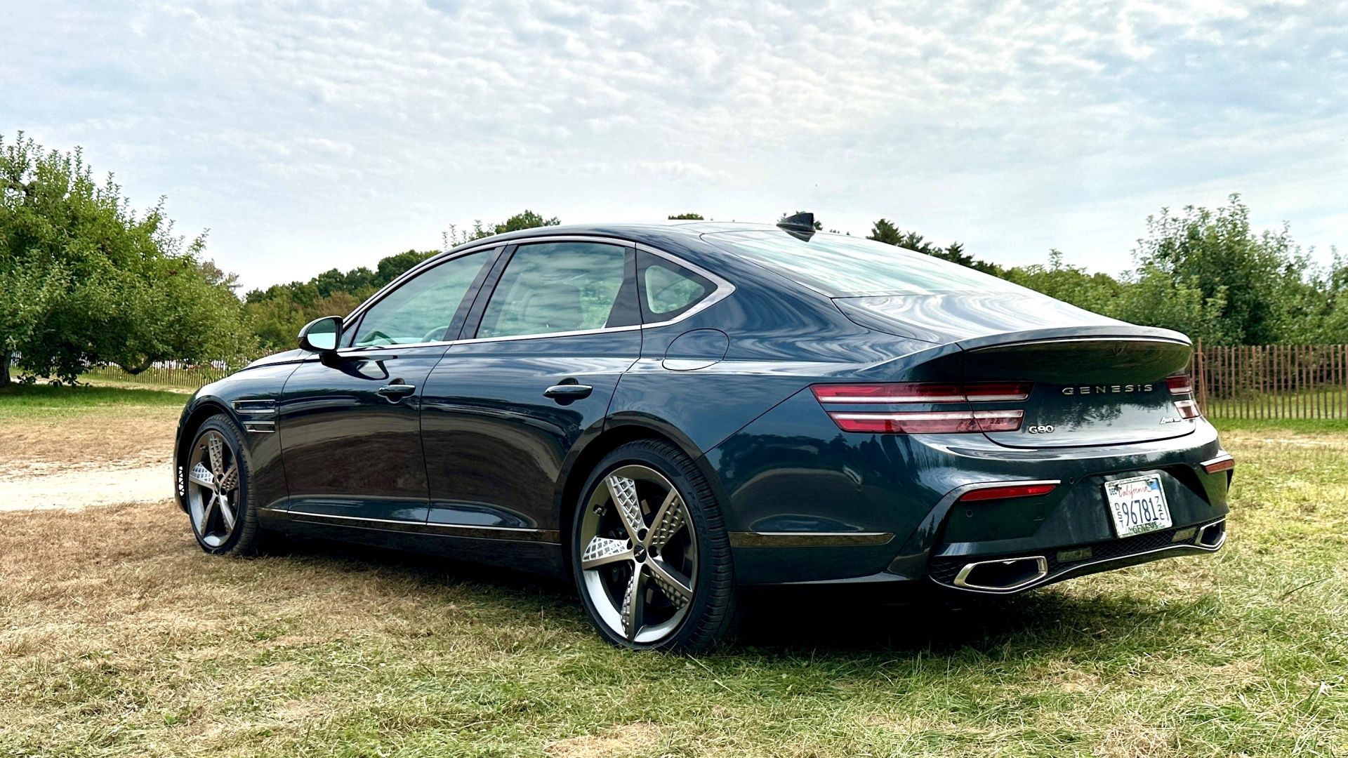 The 2025 Genesis G80 rear quarter