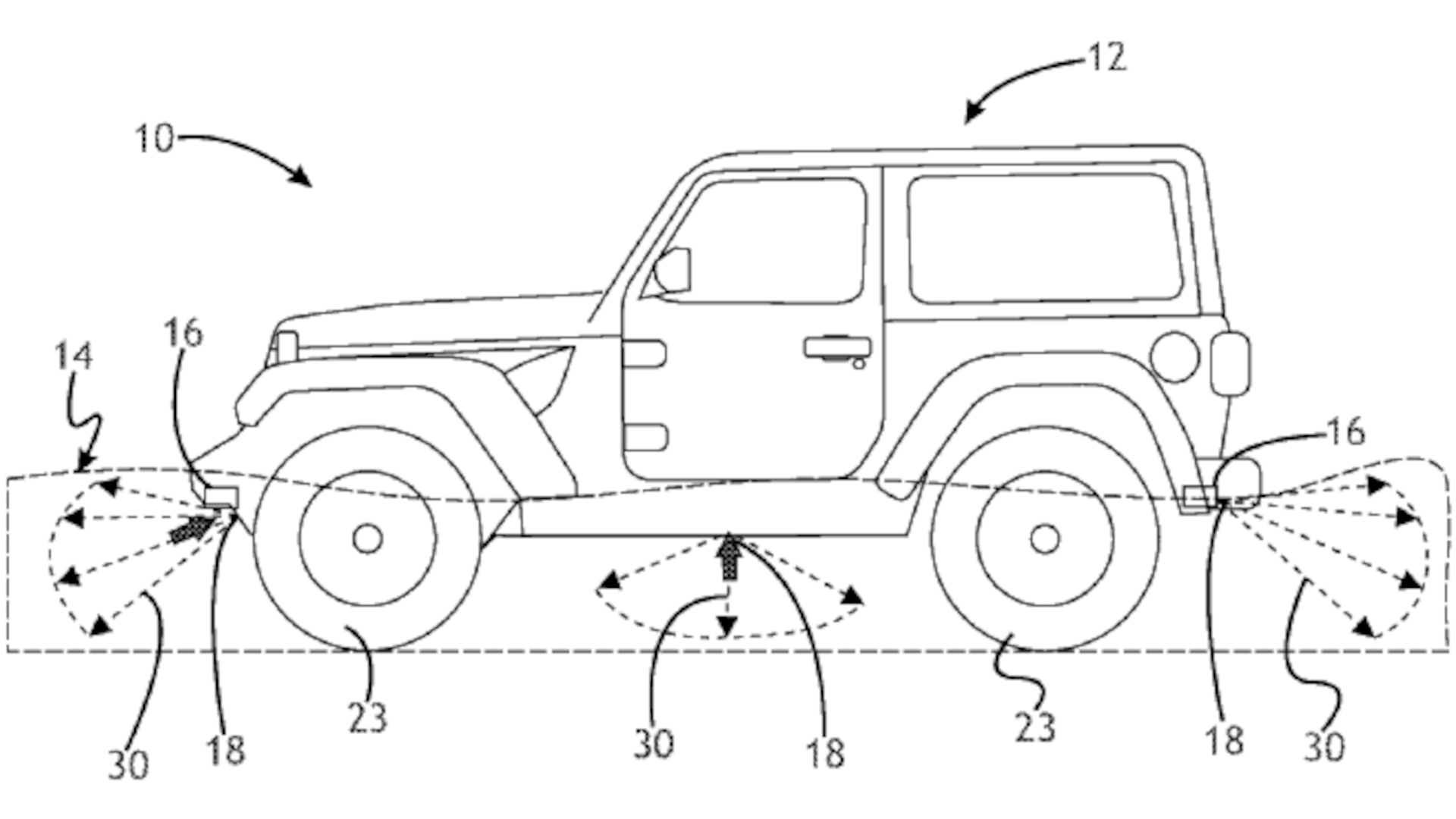 FCA Sonar Patent Sketch