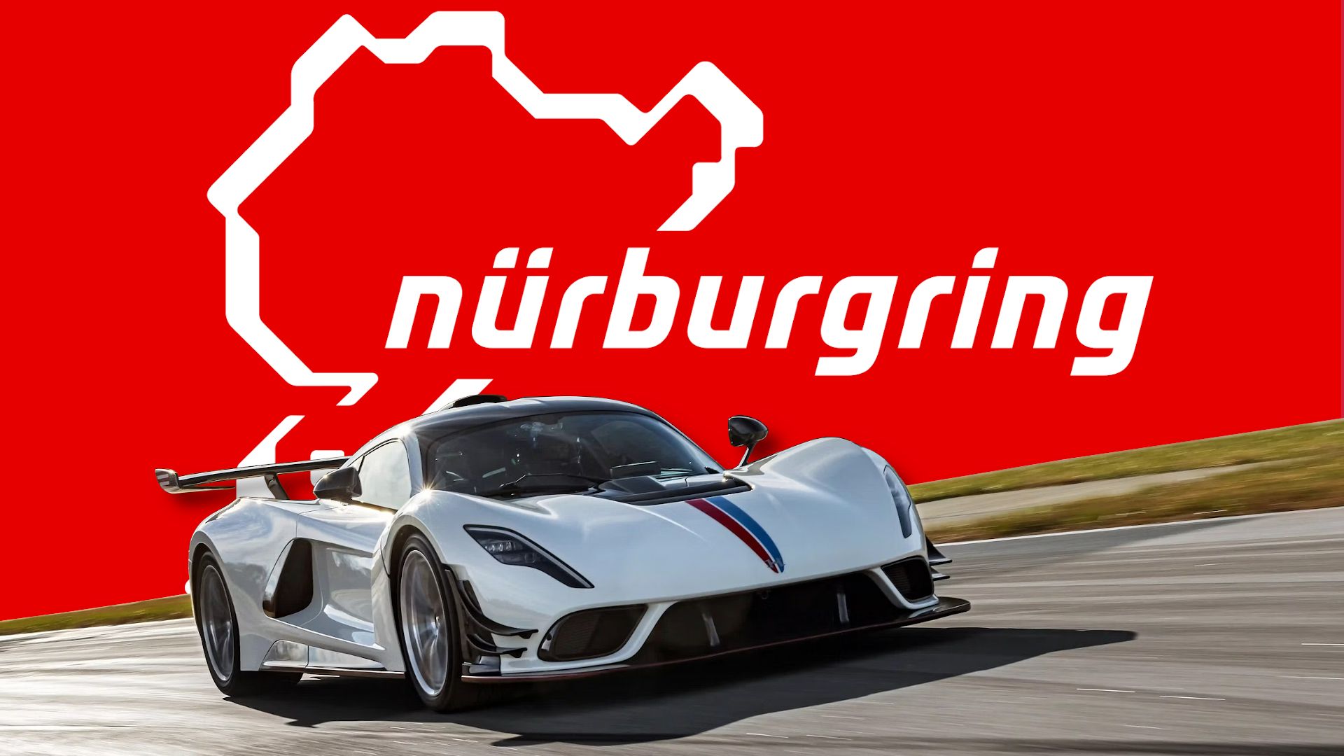 Hennessey Venom F5 revolution over Nurburgring logo