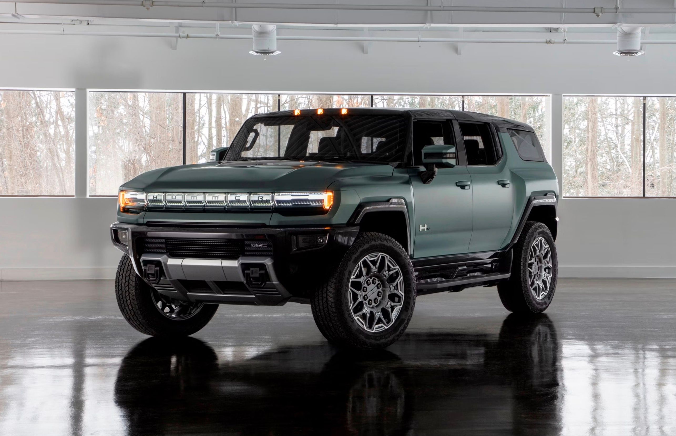 GMC Hummer EV SUV front 3/4