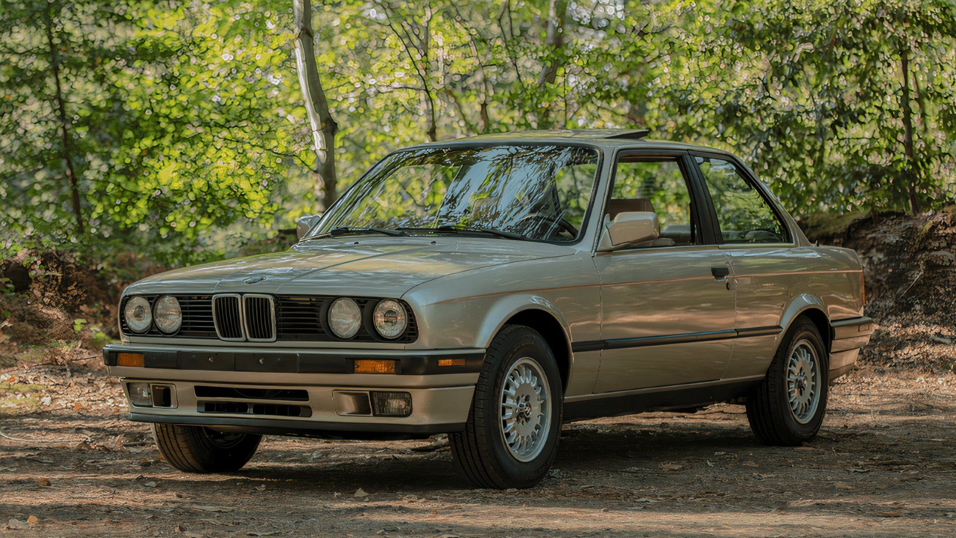 1989 BMW 325i coupe front 1/4