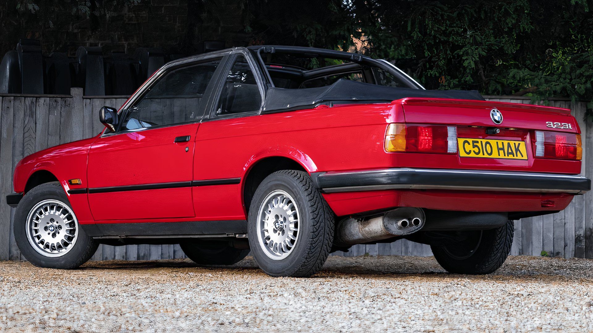 1985 BMW 323i Baur Convertible rear 1/4