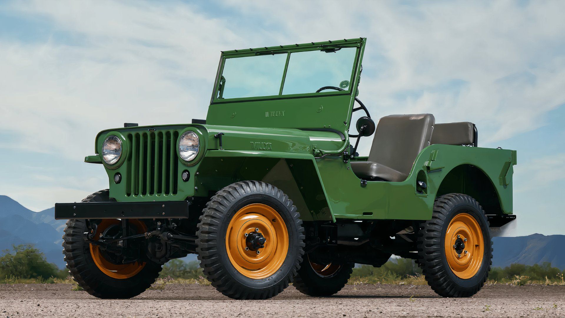 Jeep CJ-2A front 1/4