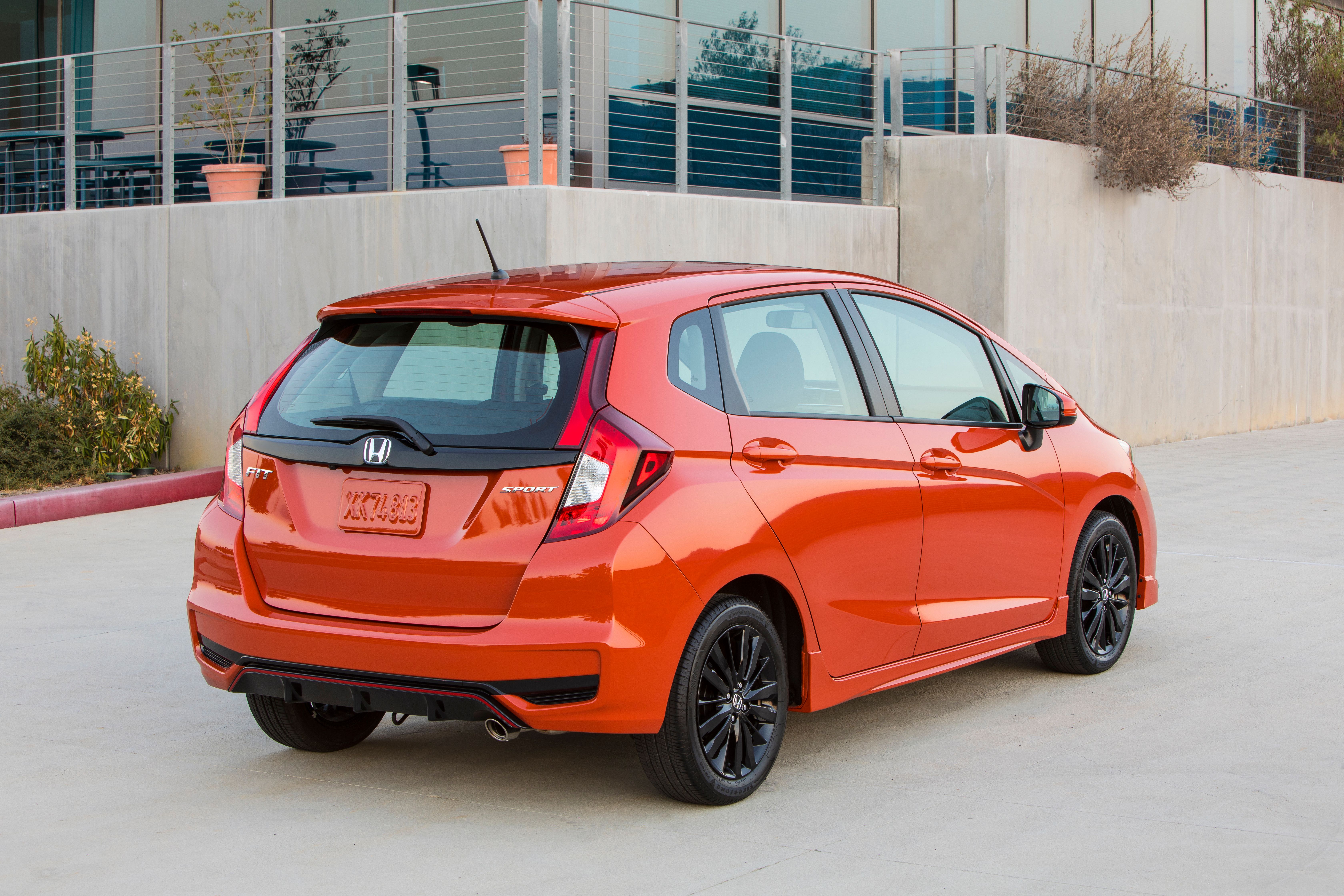 Honda Fit Sport, Rear 3/4, Orange