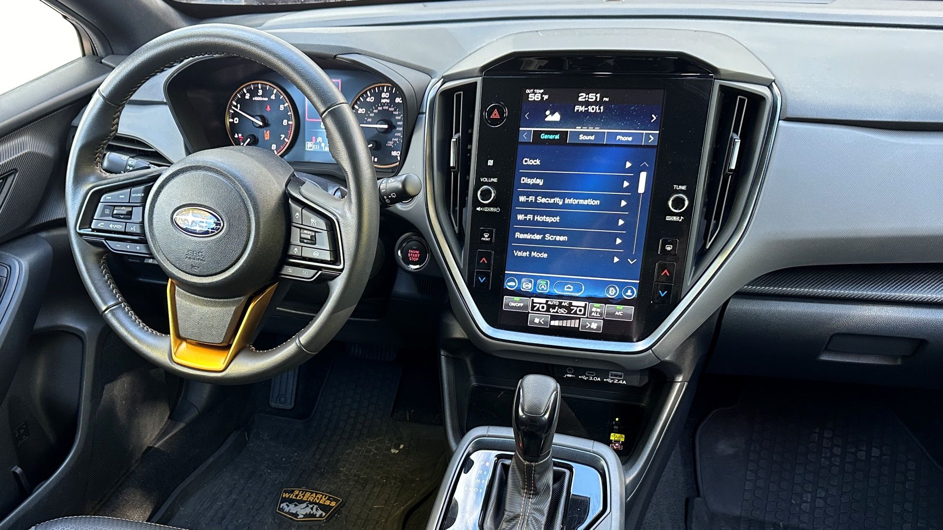 The 2024 Subaru Crosstrek Wilderness infotainment