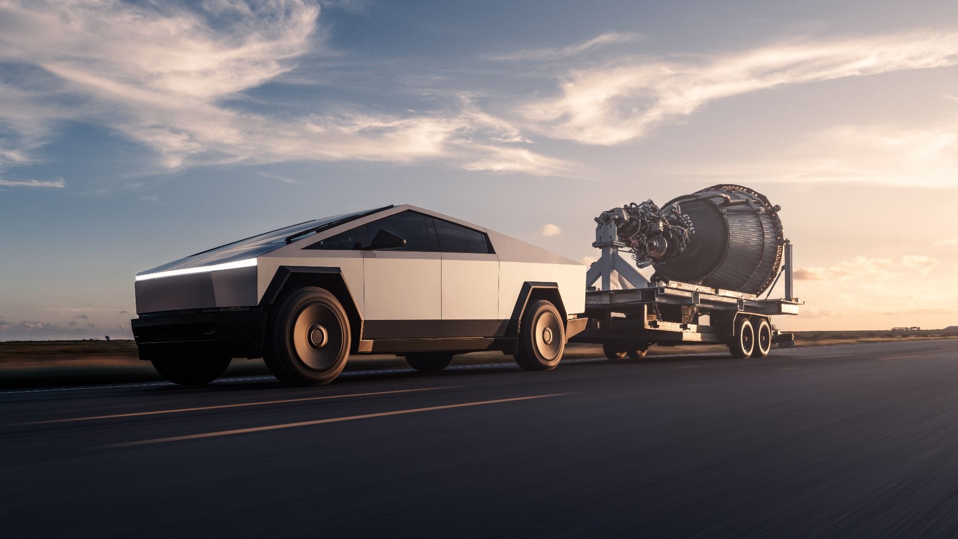 2024 Tesla Cybertruck Front Low Angle Towing