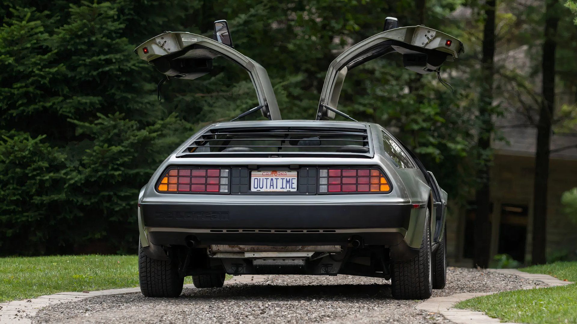 1981-1983 DeLorean DMC-12 Doors Open Rear View