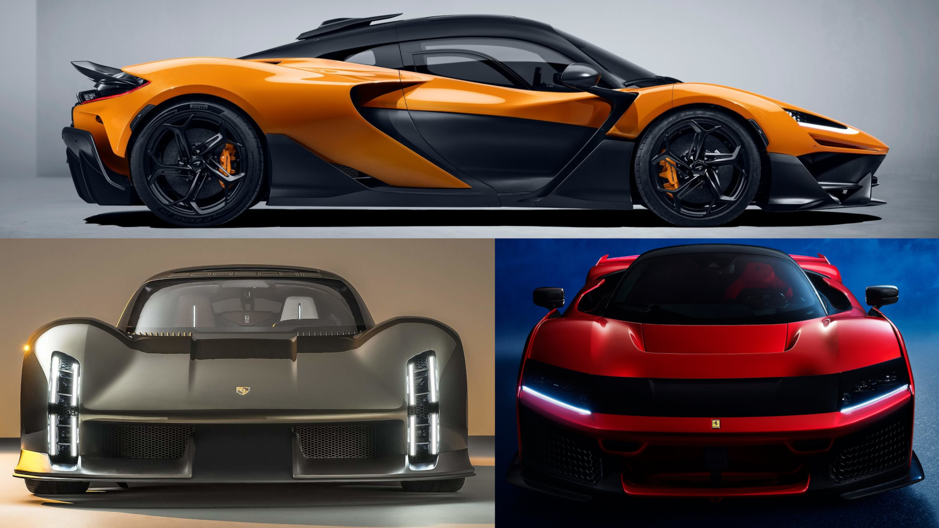 Holy trinity 2 0 comparison mclaren w1 vs ferrari f80 vs porsche